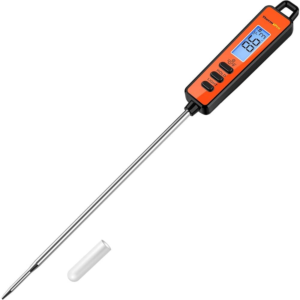 PARKER SLATER - Digital Instant-Read Meat Thermometer with Long Probe, Backlit & Lock Function