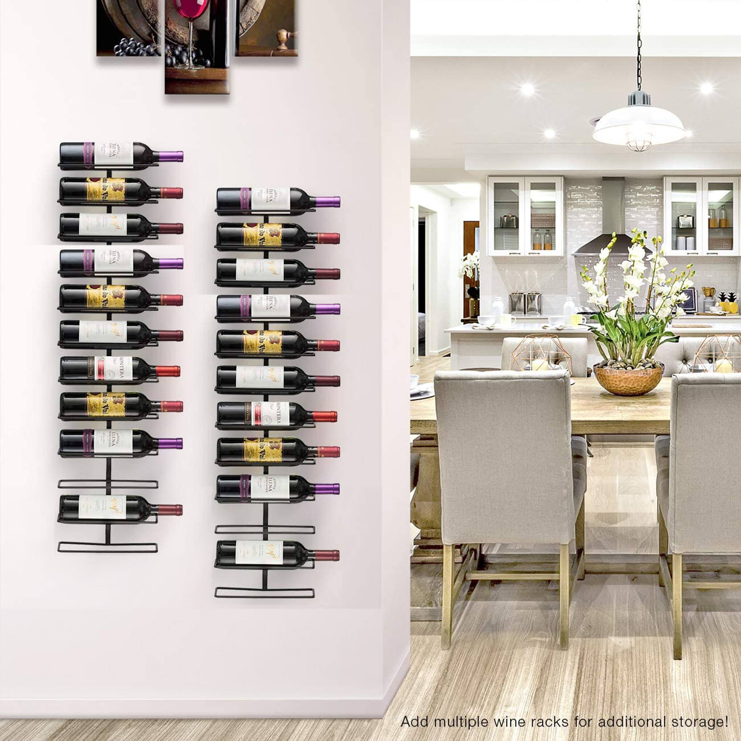 Add multiple wine racks for additional storage!