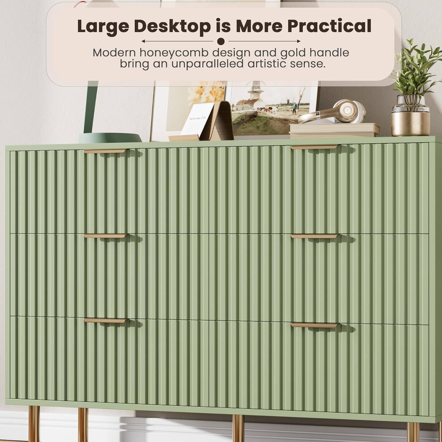 Large Desktop is More Practical

Modern honeycomb design and gold handle bring an unparalleled artistic sense.