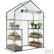 Front. Outsunny - 5' x 2.5' x 6.5' Mini Walk-in Greenhouse Kit, Portable Green House with 3 Tier Shelves, Roll-Up Door.