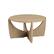 Left. Walker Edison - Contemporary 28" Arch-Base Round Coffee Table - Coastal Oak.