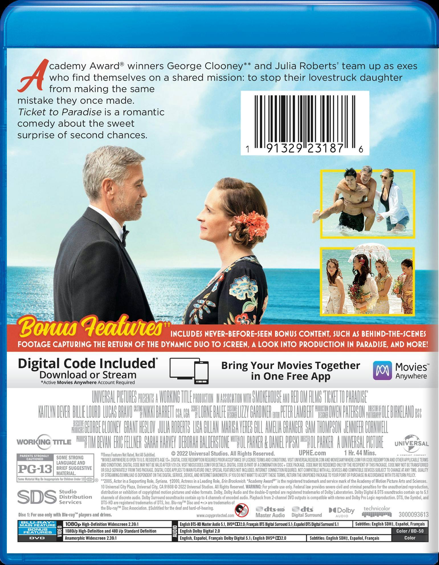 Back. Ticket to Paradise (with DVD) [Blu-ray].