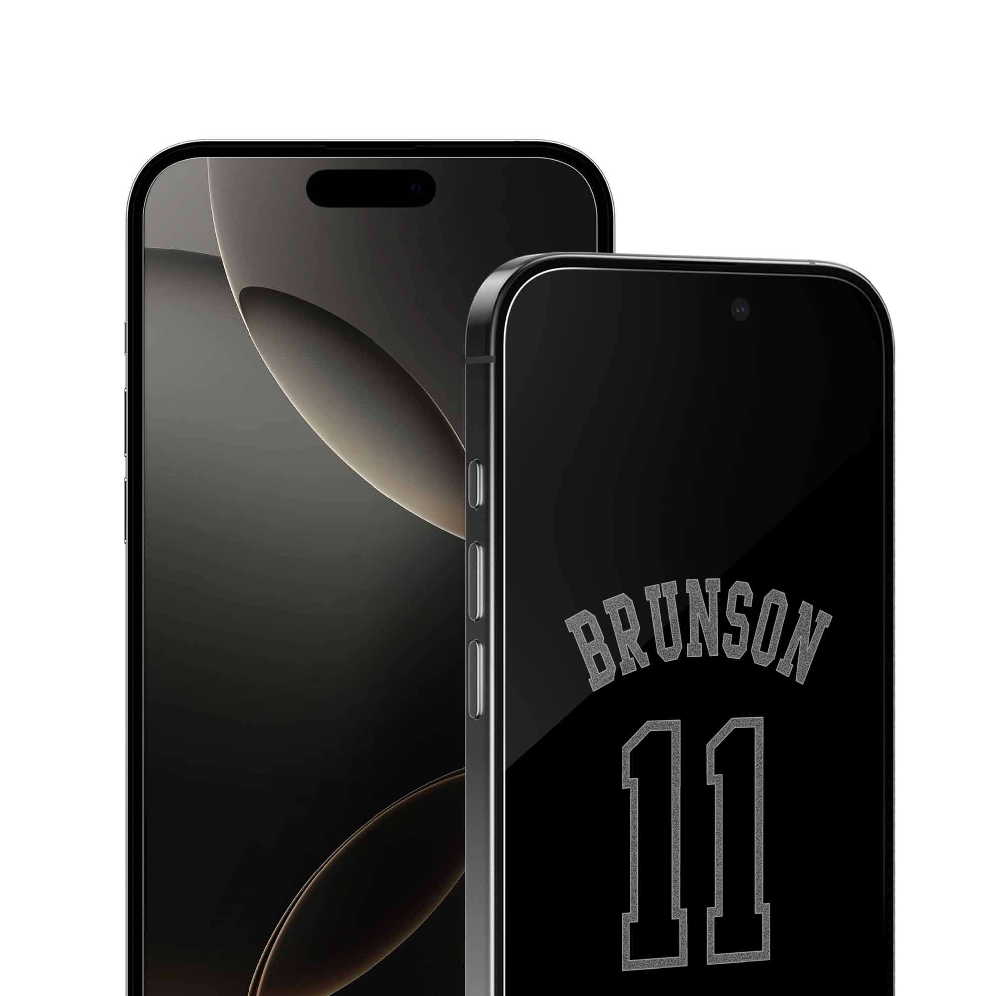Alt View 3. Screen Skinz - Jalen Brunson New York Knicks Clear iPhone Screen Protector - 14 Pro - Multicolor.