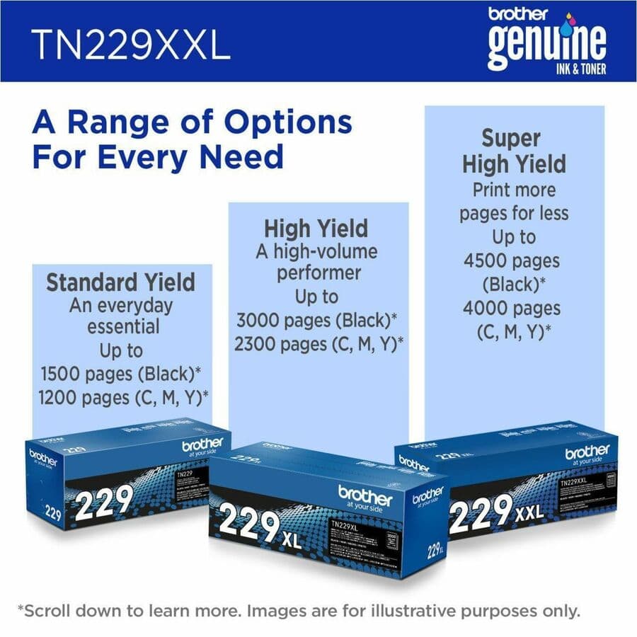 Brother Genuine TN229XXLBK Super High yield Toner Cartridge Laser