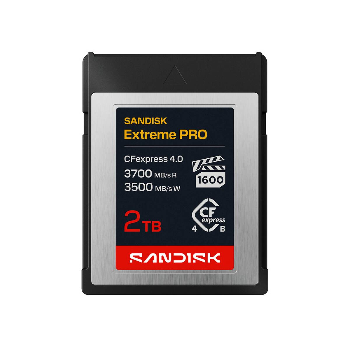 SANDISK Extreme PRO  
CFexpress 4.0  
3700 MB/s R  
3500 MB/s W  
1600  
2TB  
CF express 4  
SANDISK