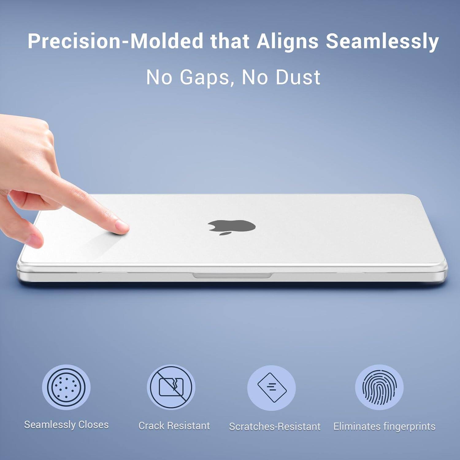 Precision-Molded that Aligns Seamlessly  
No Gaps, No Dust  

Seamlessly Closes  
Crack Resistant  
Scratches-Resistant  
Eliminates fingerprints