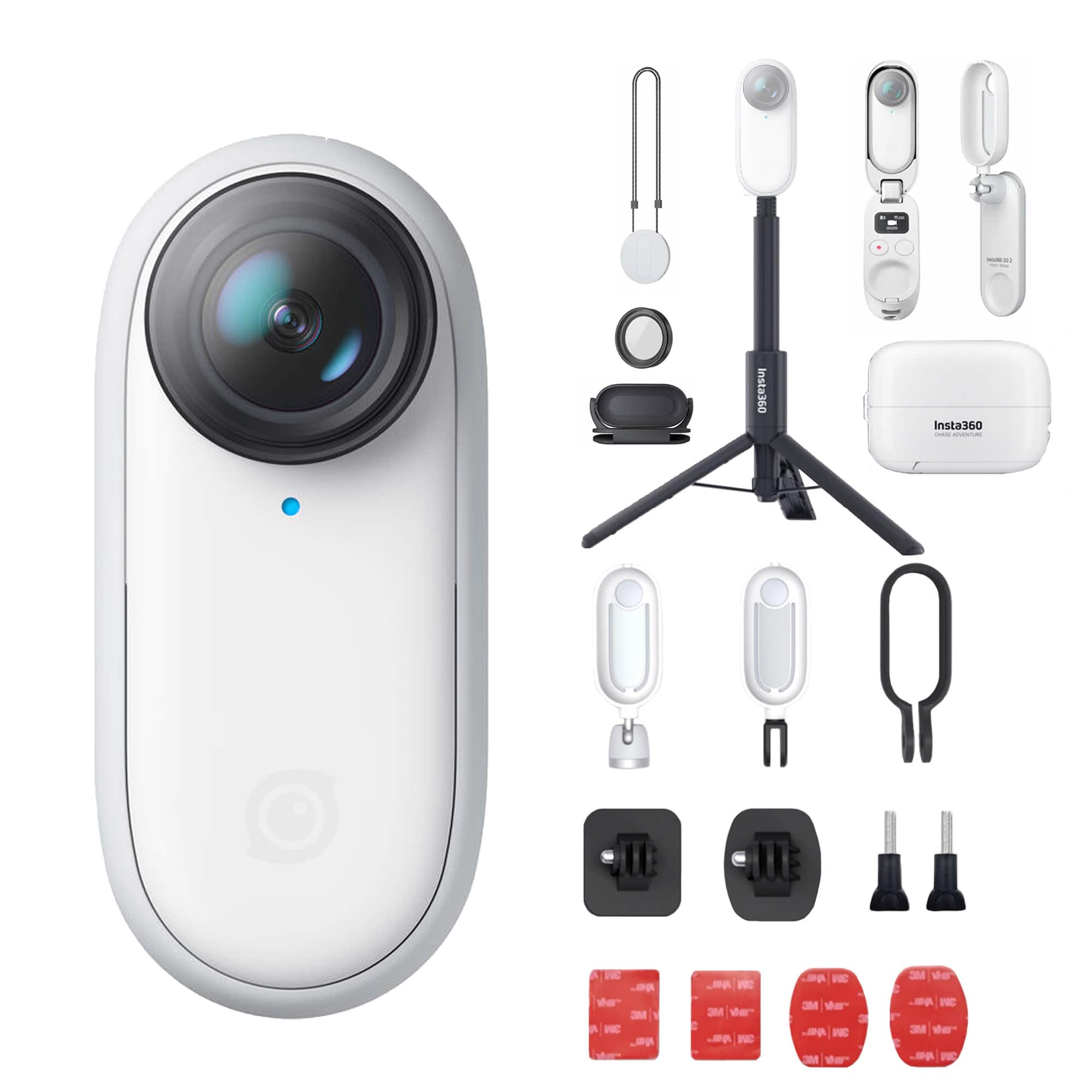 Insta360 - GO 2 Small Action Camera + Selfie Stick + Tripod + Mount Adapter + More