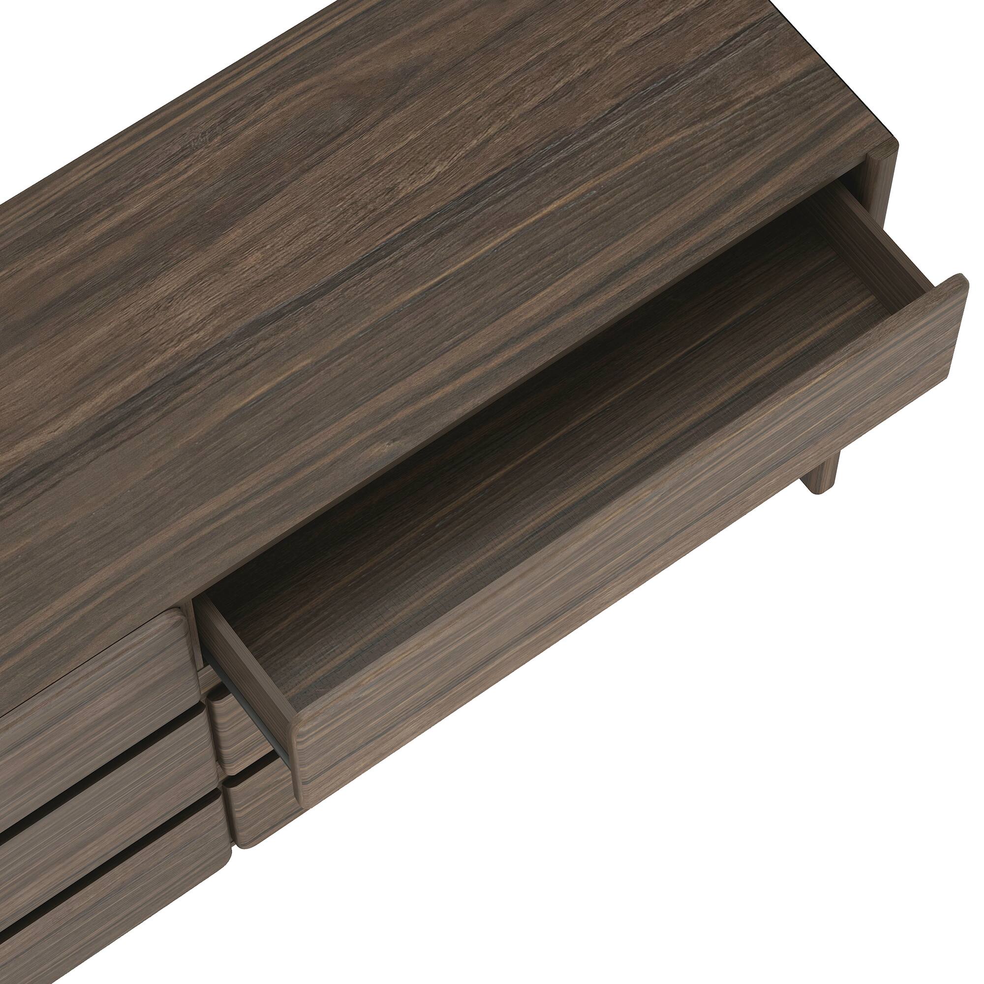 Alt View 1. TinyHomie - Linda 72in Dresser in Walnut Brown (6-Drawer) - Walnut Brown.