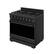 Angle. Thor Kitchen - Gordon Ramsay Series by Thor Kitchen 6.0 Cu. Ft Freestanding Gas Range - Black.