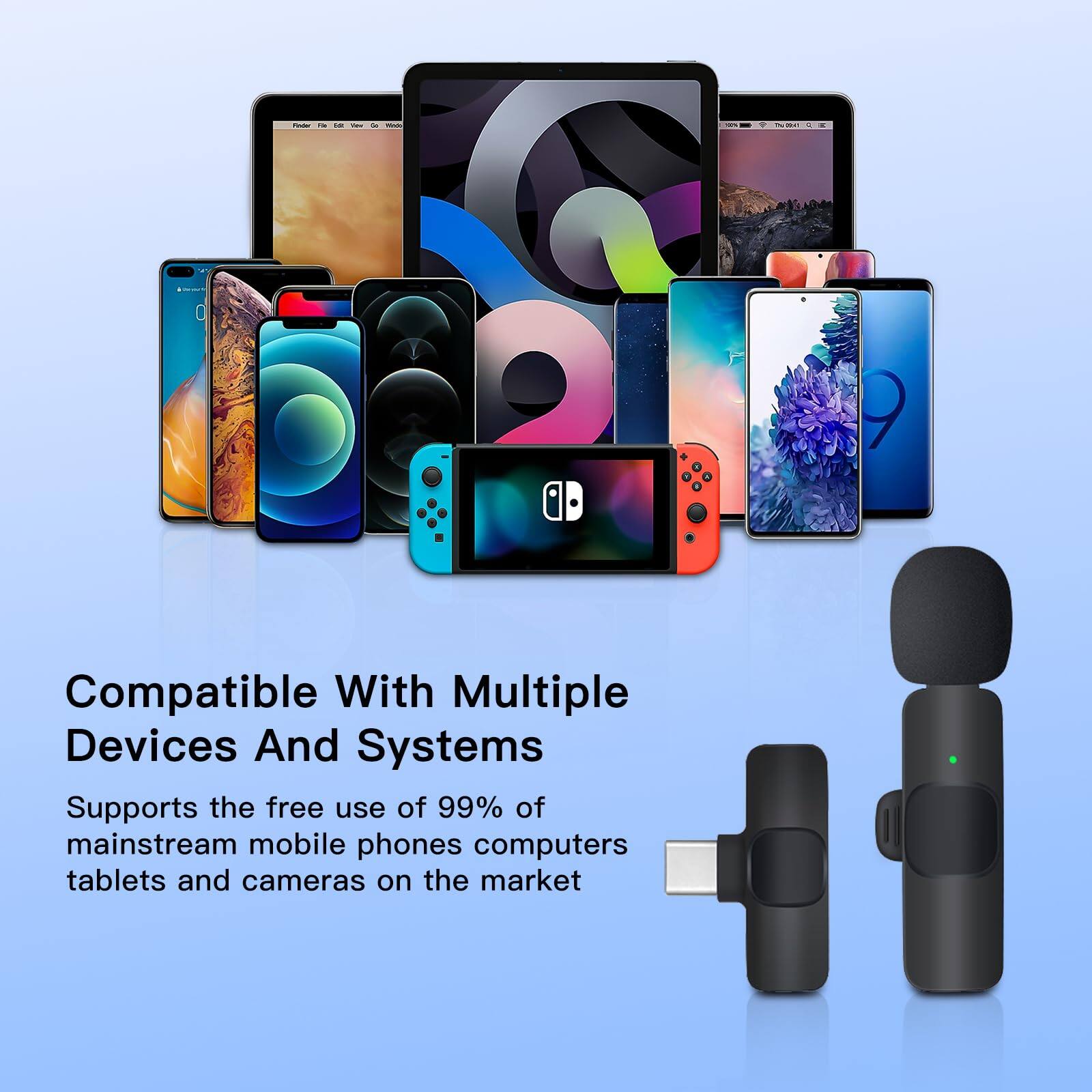 Compatible With Multiple Devices And Systems

Supports the free use of 99% of mainstream mobile phones, computers, tablets, and cameras on the market.