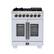 Front. Forno Appliances - Capriasca 4.32 Cu. Ft. Dual Fuel Range with French Door Design - White.
