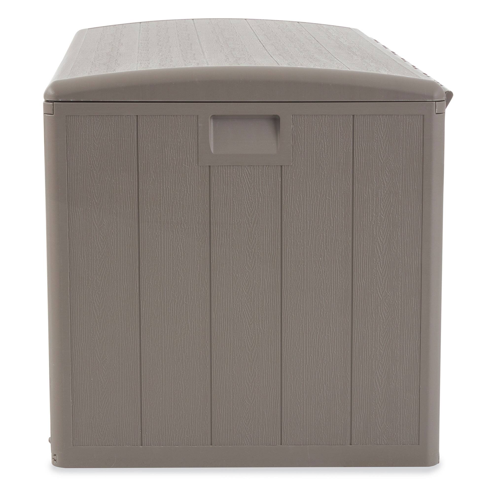 Alt View 5. Plastic Development Group - Plastic Development Group 130 Gallon Resin Outdoor Patio Storage Deck Box, Gray - Driftwood.