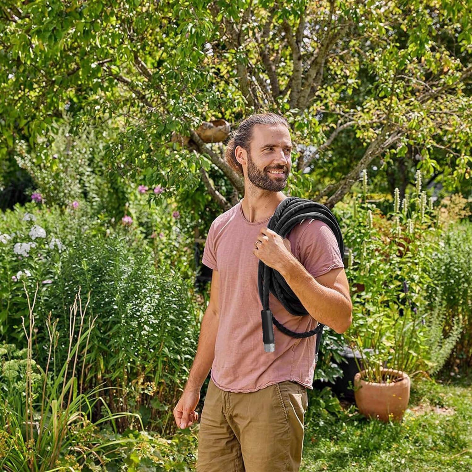 Alt View 3. JETRANSPORT - Garden Hose  Lightweight Ultra Flexible Durable Kink-free Rv Marine And Camper (100 Ft) 40° 120° Polyester - Stainless Steel-B hose9.