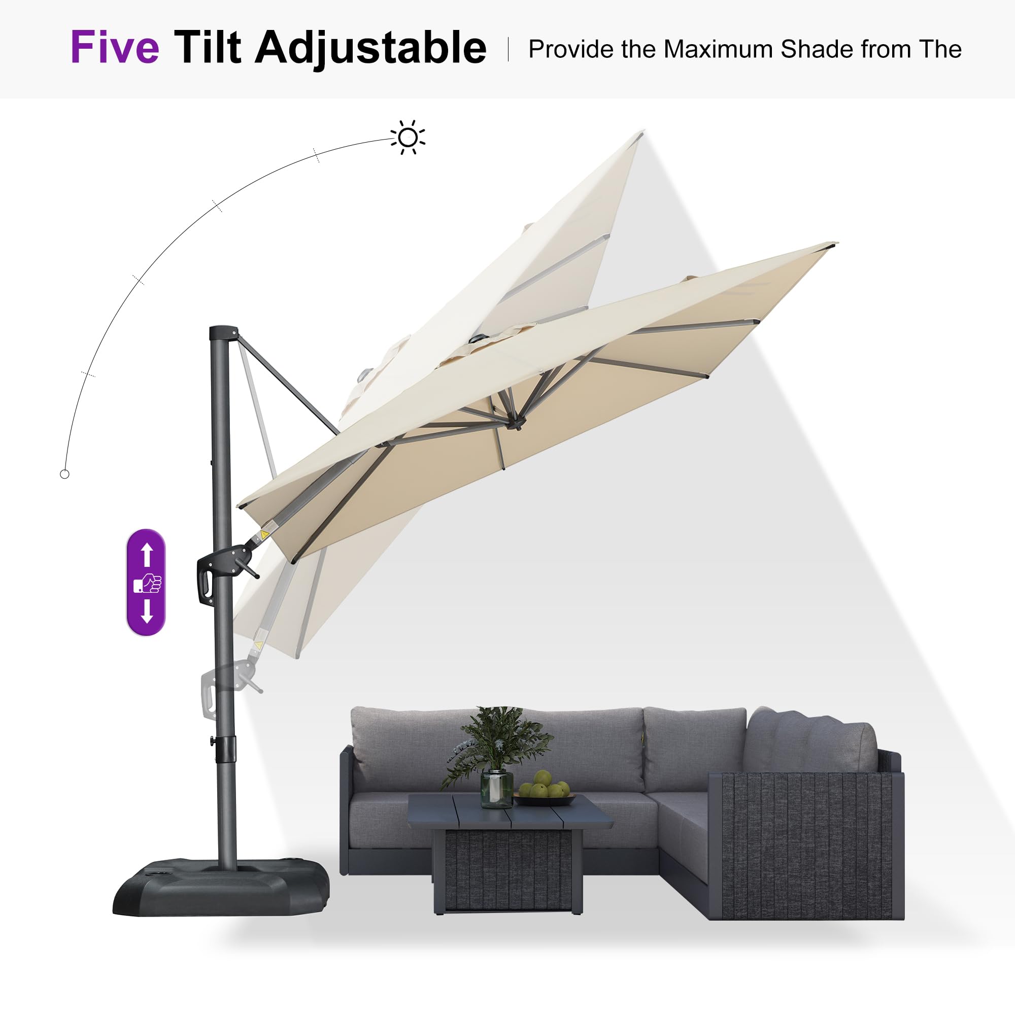 Five Tilt Adjustable | Provide the Maximum Shade from The Sun