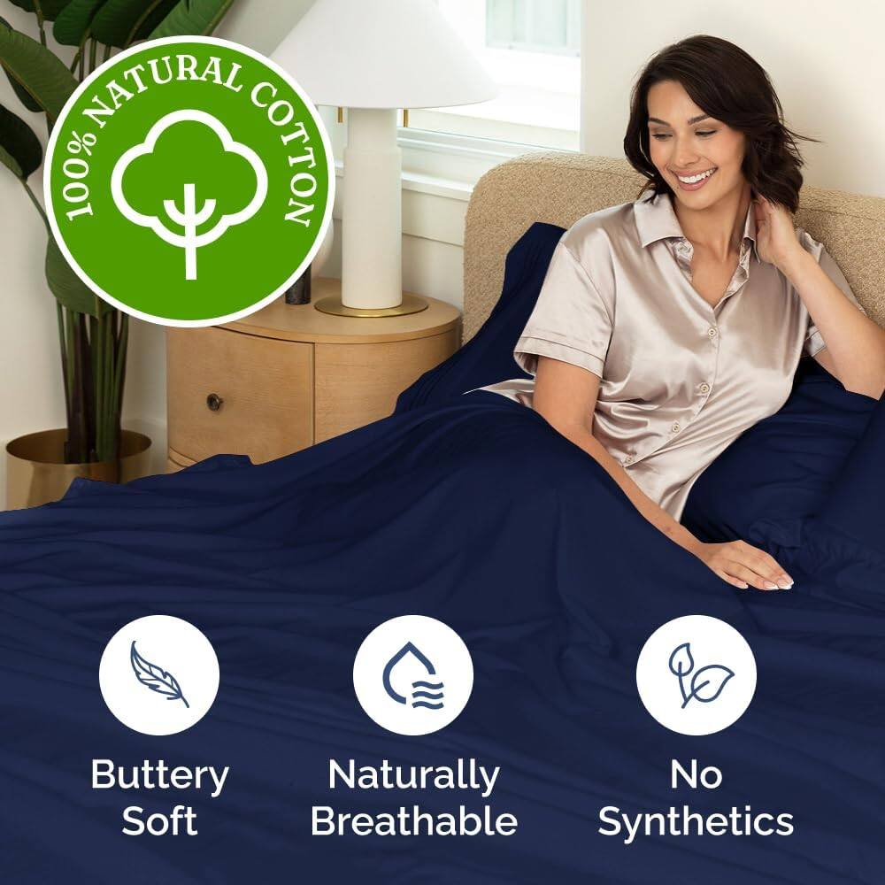 100% Natural Cotton

- Buttery Soft
- Naturally Breathable
- No Synthetics