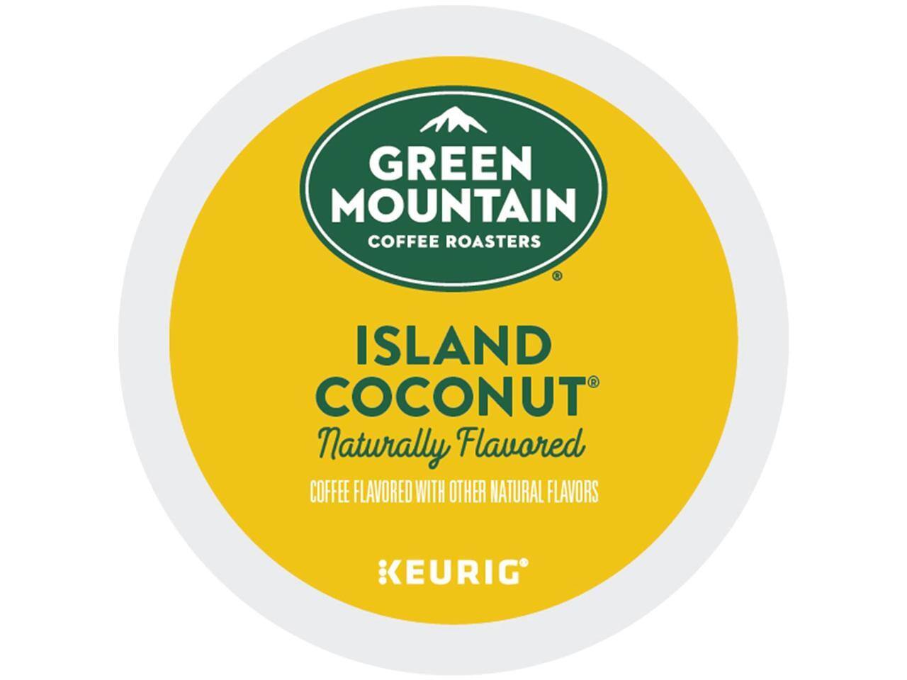 GREEN MOUNTAIN COFFEE ROASTERS  
ISLAND COCONUT  
Naturally Flavored  
COFFEE FLAVORED WITH OTHER NATURAL FLAVORS  
KEURIG