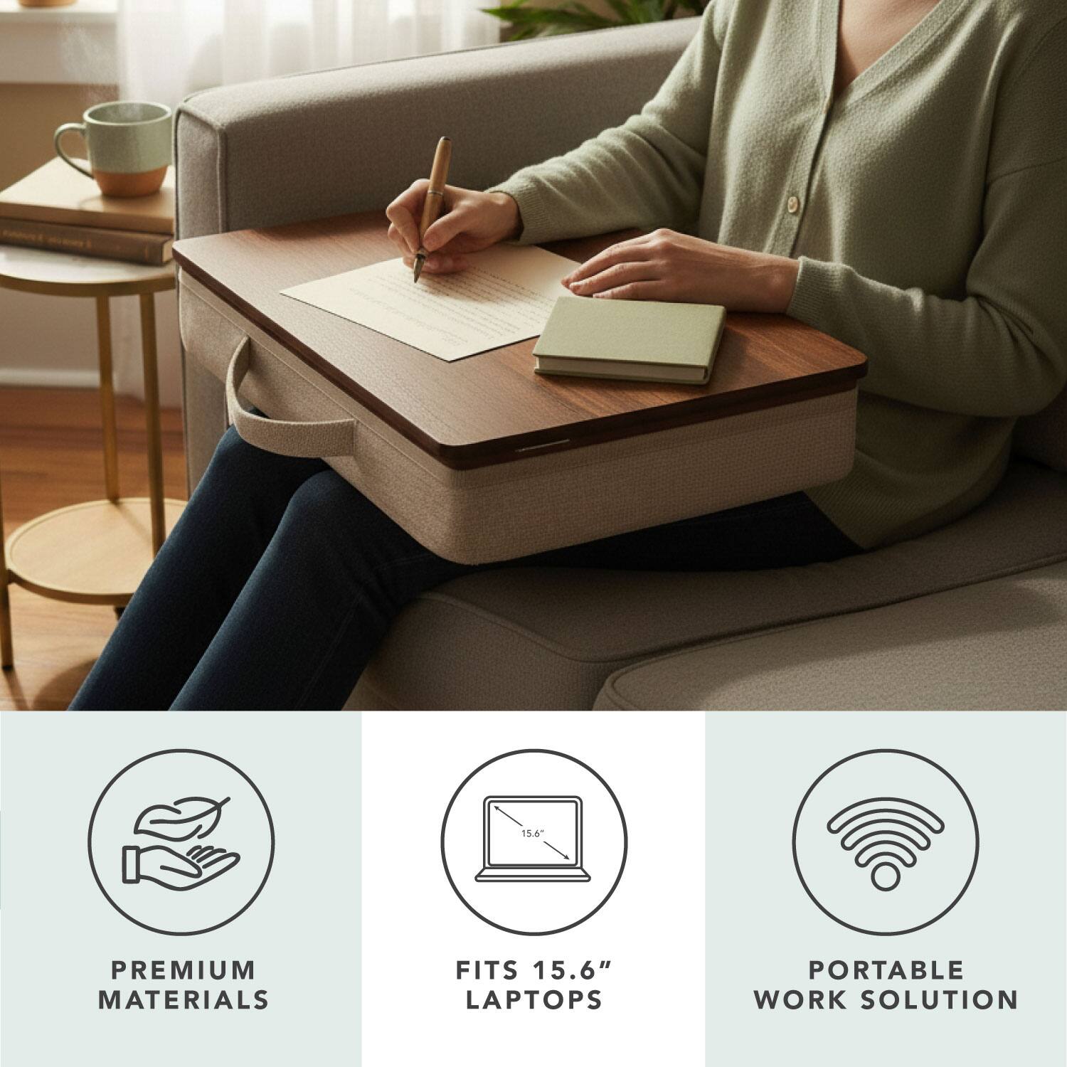 15.6" PREMIUM MATERIALS FITS 15.6" LAPTOPS PORTABLE WORK SOLUTION

- PREMIUM MATERIALS
- FITS 15.6" LAPTOPS
- PORTABLE WORK SOLUTION