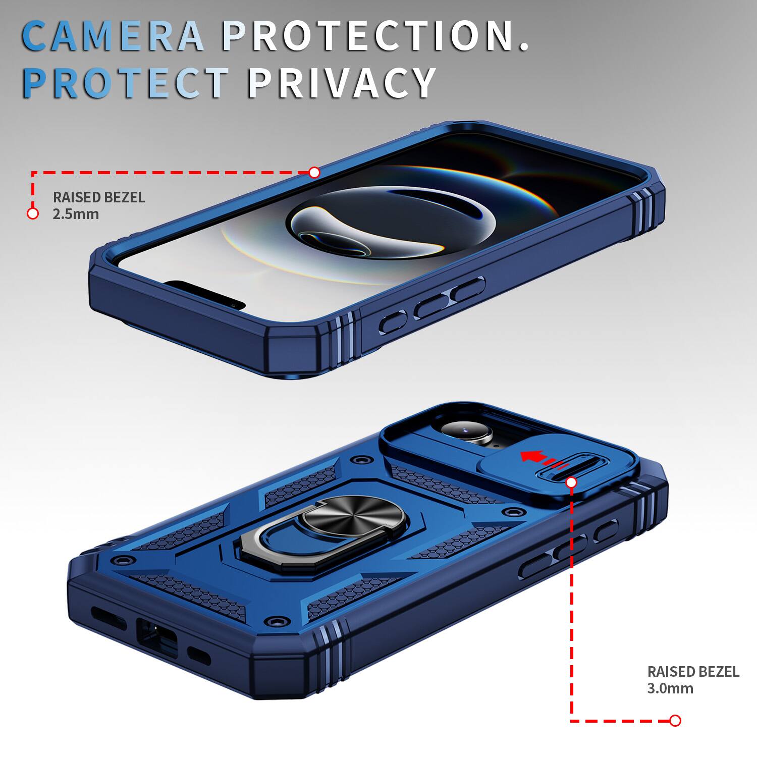 UUCOVER Rugged Protective Case for iPhone 17e / iPhone 16e with Sliding ...