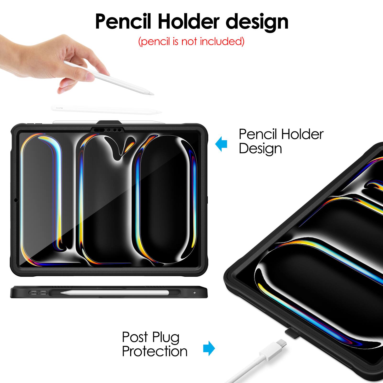 Pencil Holder design  
(pencil is not included)

Pencil Holder Design

Post Plug Protection