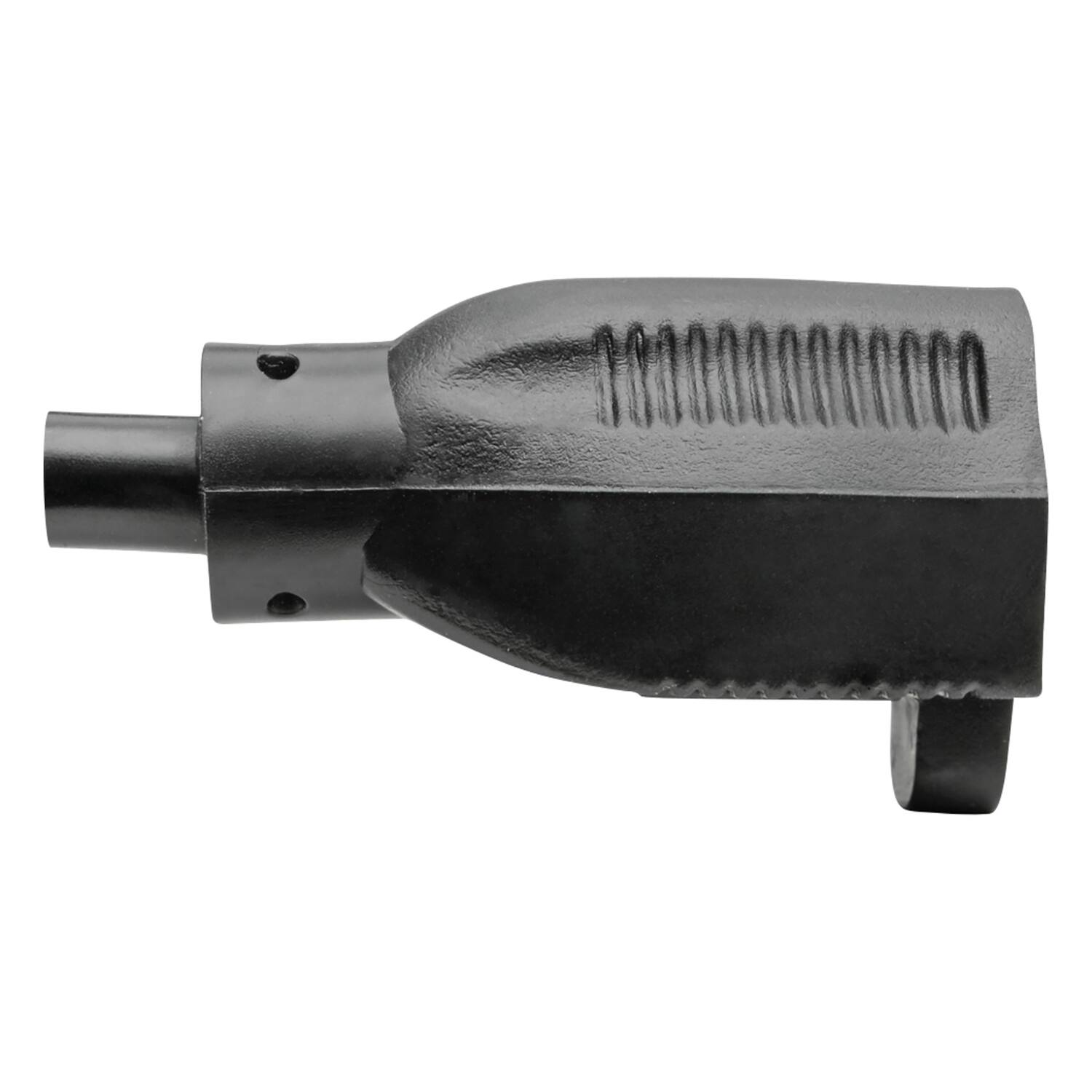 Alt View 4. Tripp Lite - 1-Outlet 15-Amp 3-Prong Grounded Heavy-Duty Indoor Extension Cord, 14 AWG, Straight Plug, 10 ft - Black.