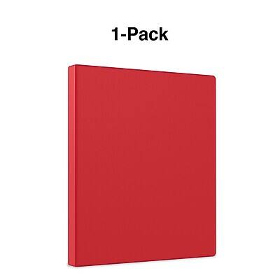 Alt View 5. Staples - 1/2" 3-Ring Non-View Binder - Red.