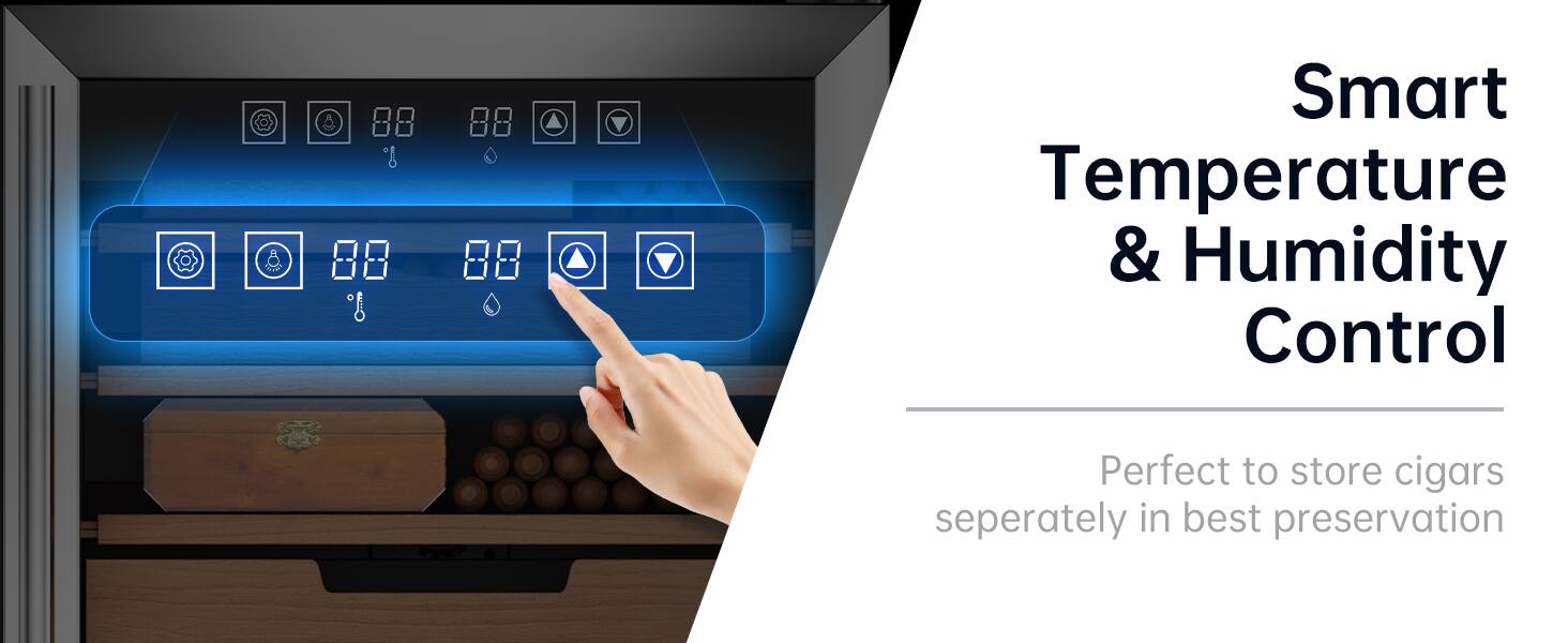 Smart Temperature & Humidity Control

Perfect to store cigars separately in best preservation