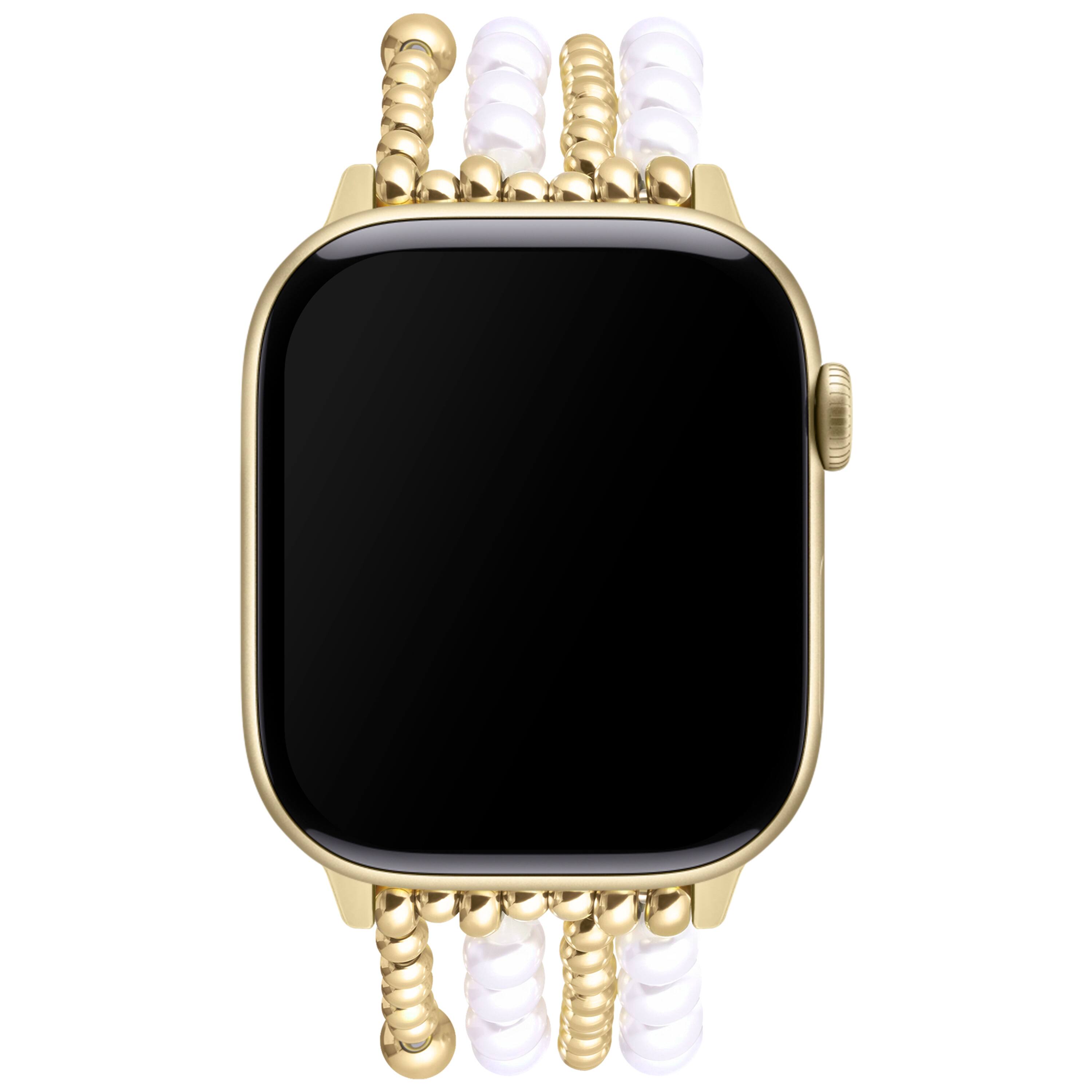 Back. Posh Tech - Penny Beaded Band for Apple Watch - Gold.