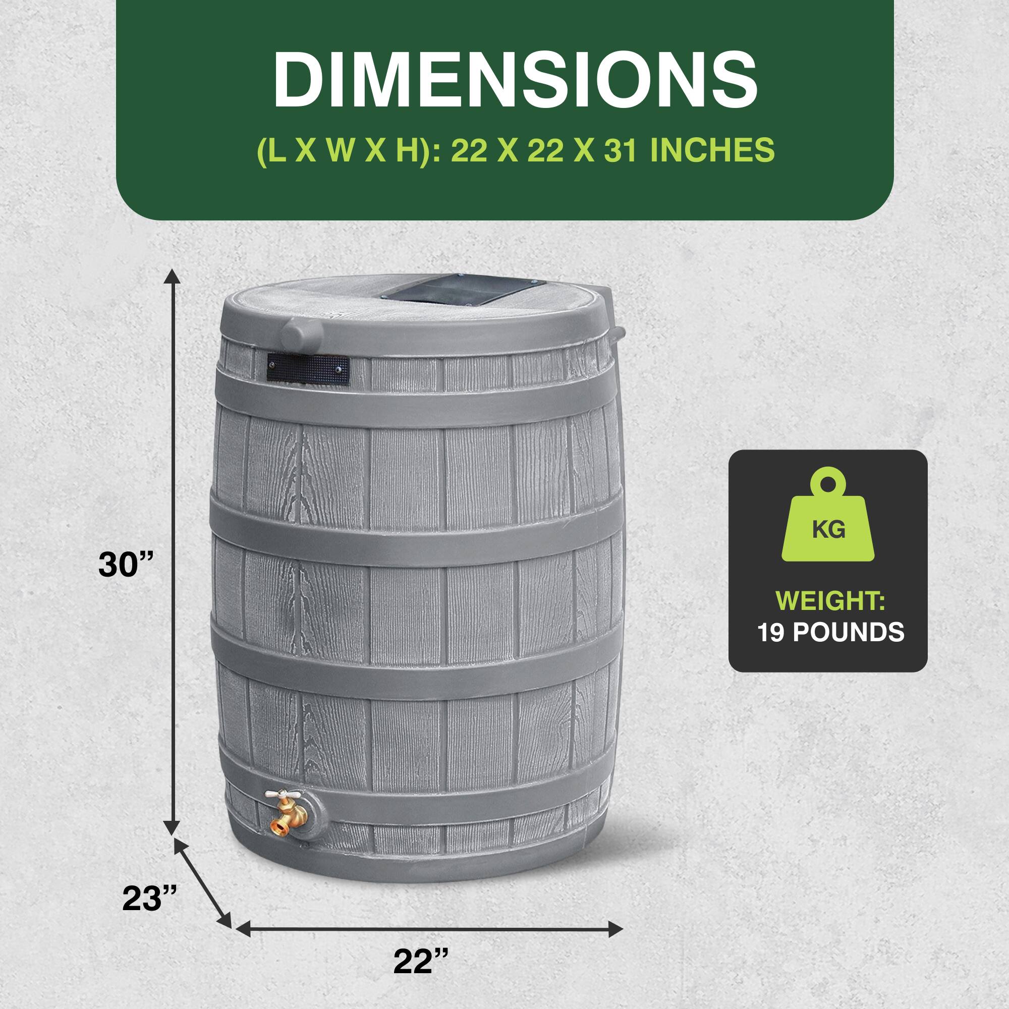 DIMENSIONS (LXWXH): 22 X 22 X 31 INCHES  
30"  
23"  
22"  
KG WEIGHT: 19 POUNDS