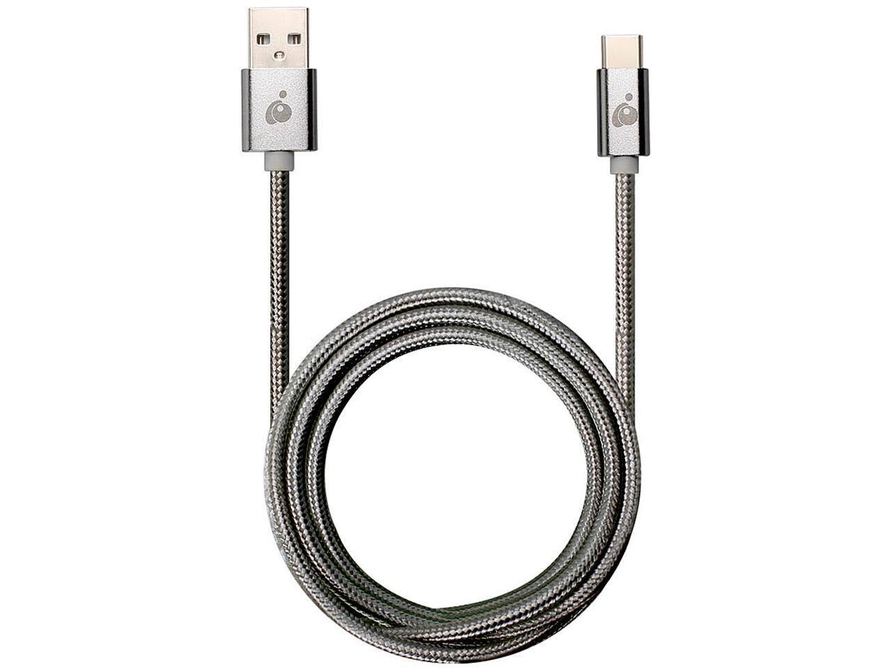 Front. IOGEAR - IOGEAR G2LU3CAM02-GY 6.56 ft. Gray Charge & Sync Pro - USB-C to USB-A Cable.