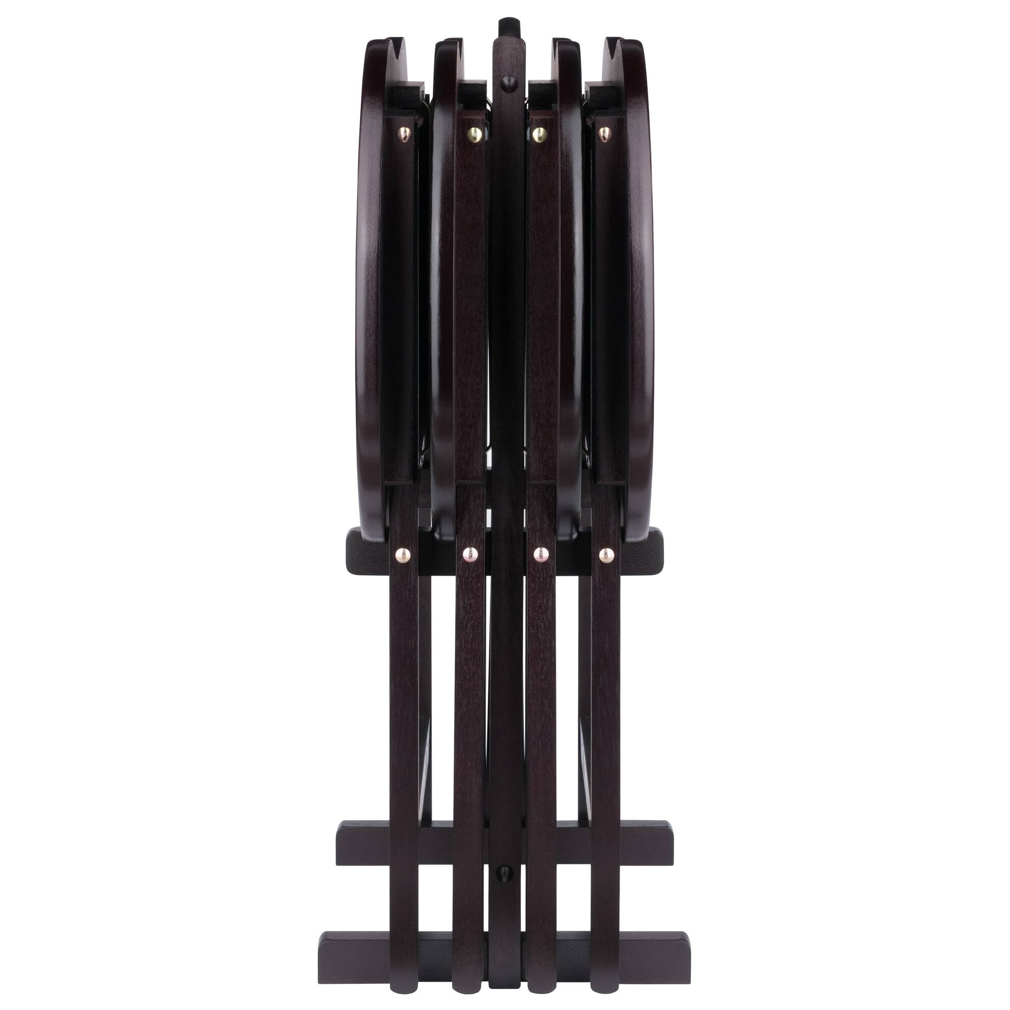 Alt View 3. Winsome Wood - Skippy 5-Pc Snack Table Set, Peanut Top - Espresso.
