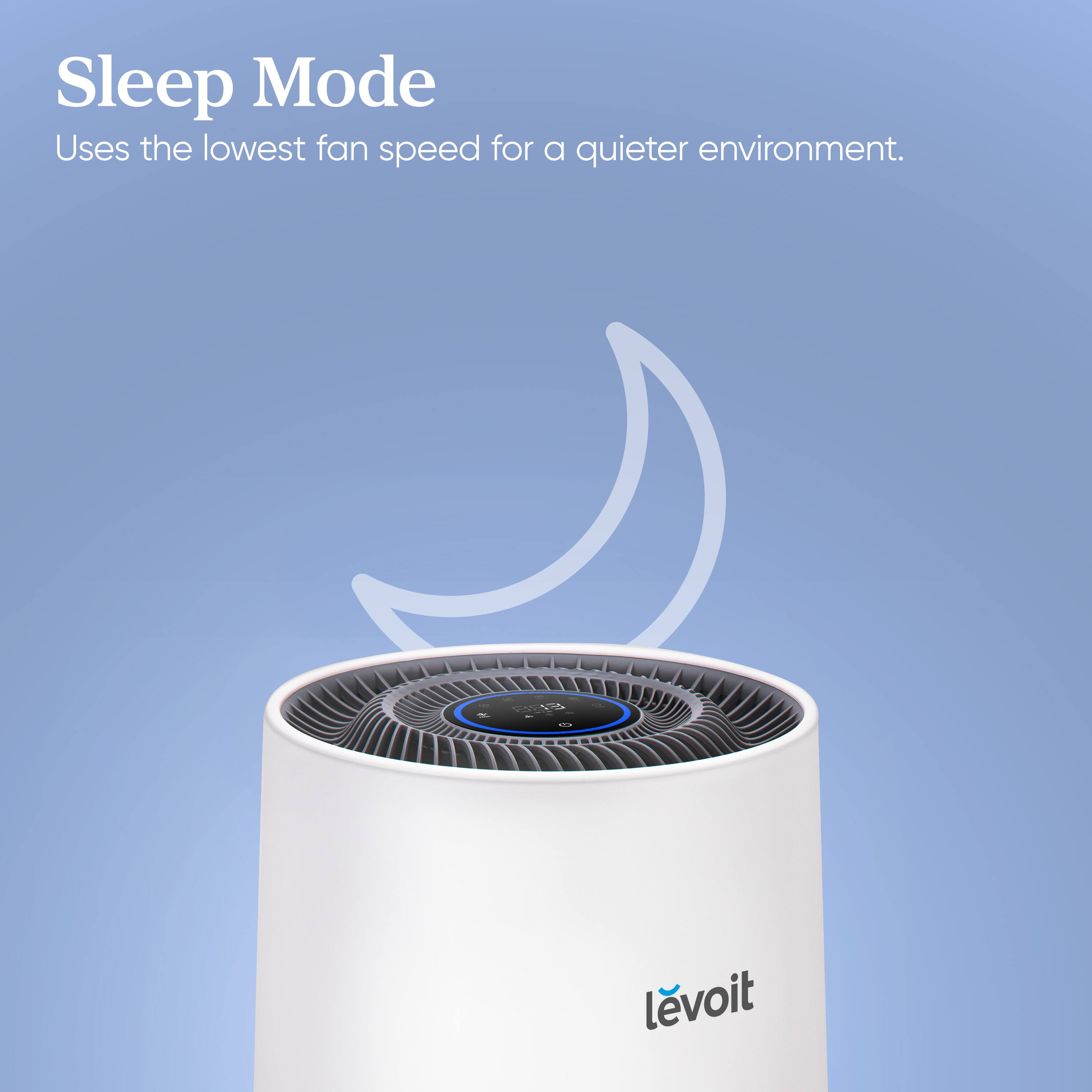 Sleep Mode uses the lowest fan speed for a quieter environment. - Levovoit