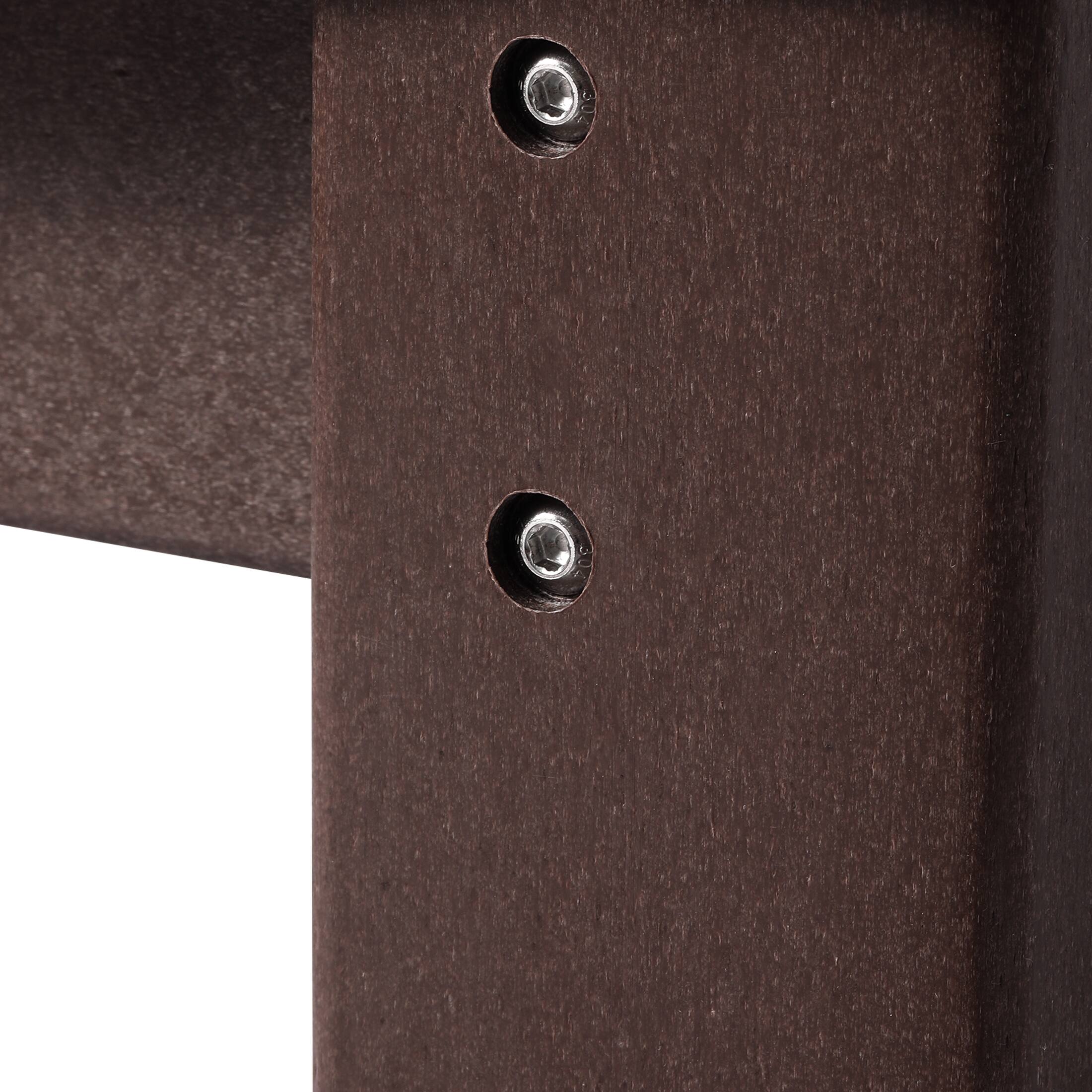 Alt View 5. WestinTrends - WestinTrends Malibu 48" length backless Poly Wood Outdoor / Garden bench - Dark Brown.