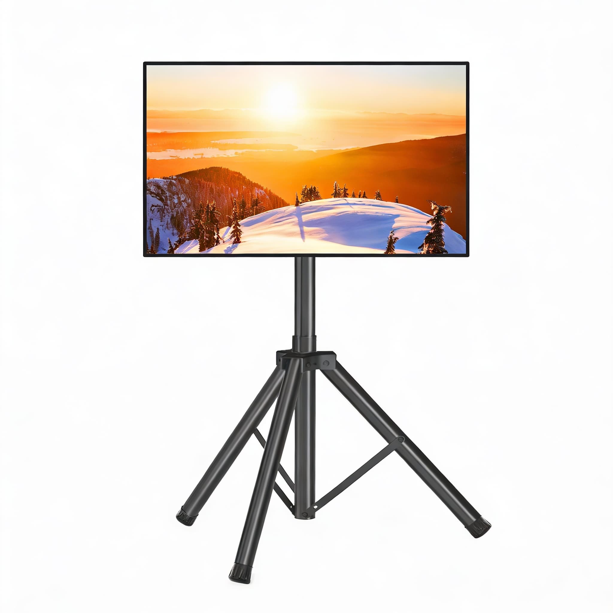 Frangdom - 23-75" Tripod TV Stand 100 lbs ±15° Tilt 51-75" Height VESA 600x400 - 23-75 inch TVs