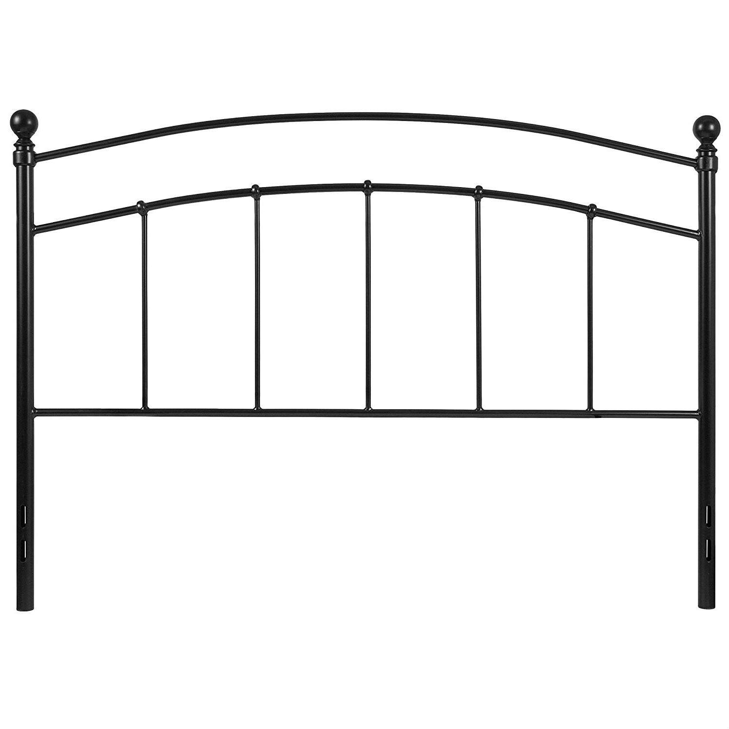 Hivvago - Twin size Contemporary Classic Metal Headboard - Black