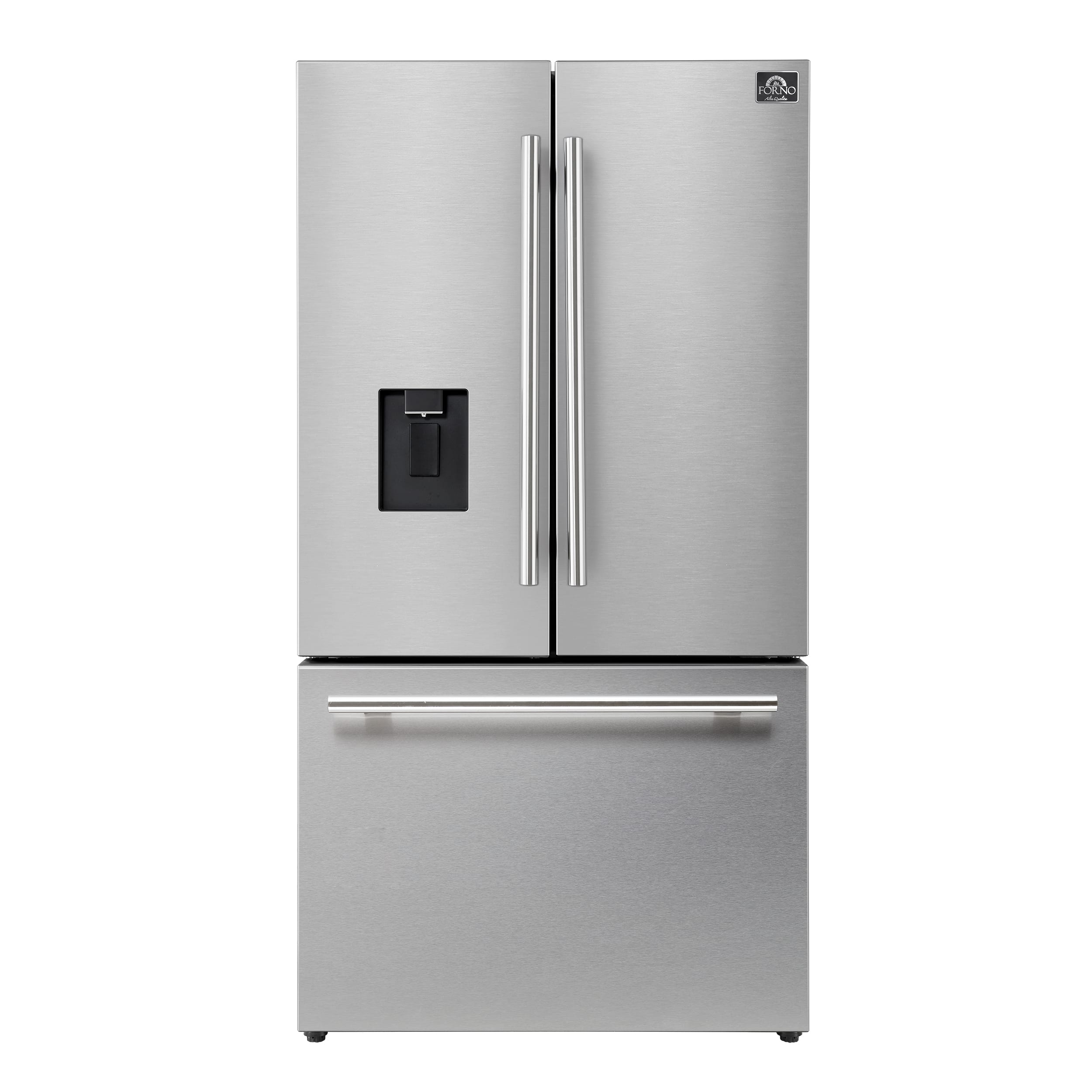 Front. Forno Appliances - Aosta 22.4 Cu. Ft. French Door Refrigerator with Automatic Ice Maker - Stainless Steel.