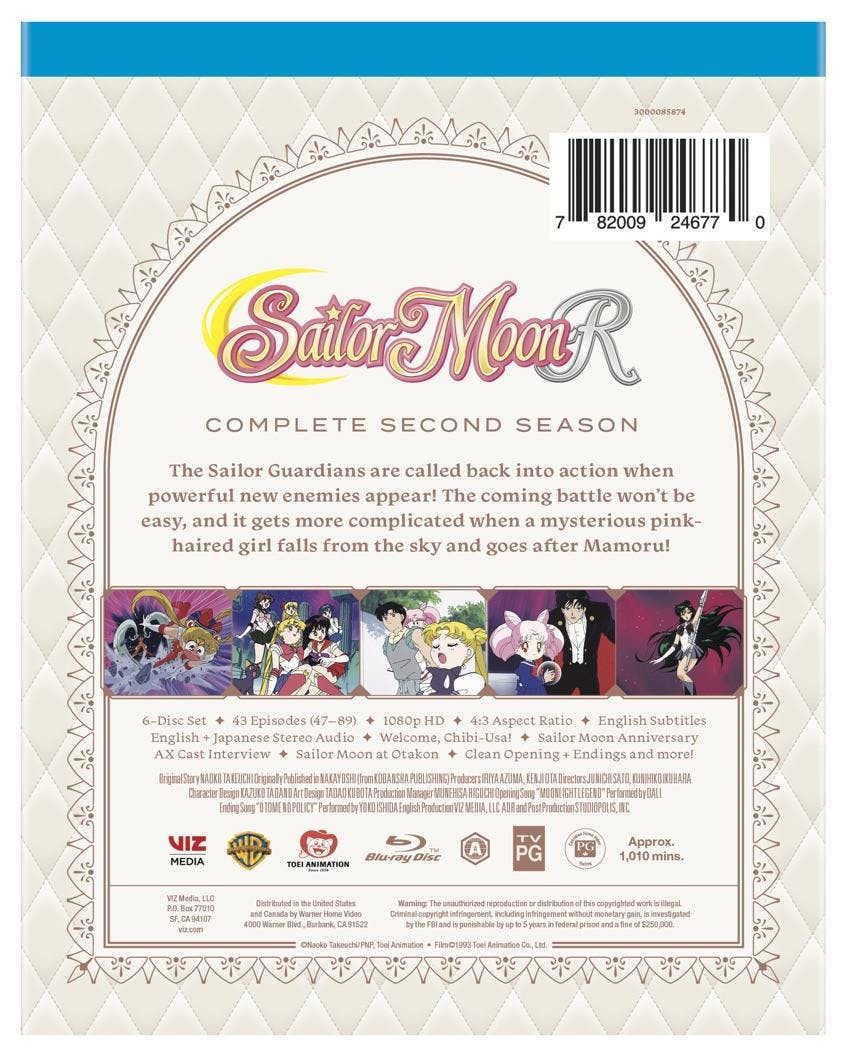 Back. Sailor Moon R: The Complete Second Season (Box Set) [Blu-ray].
