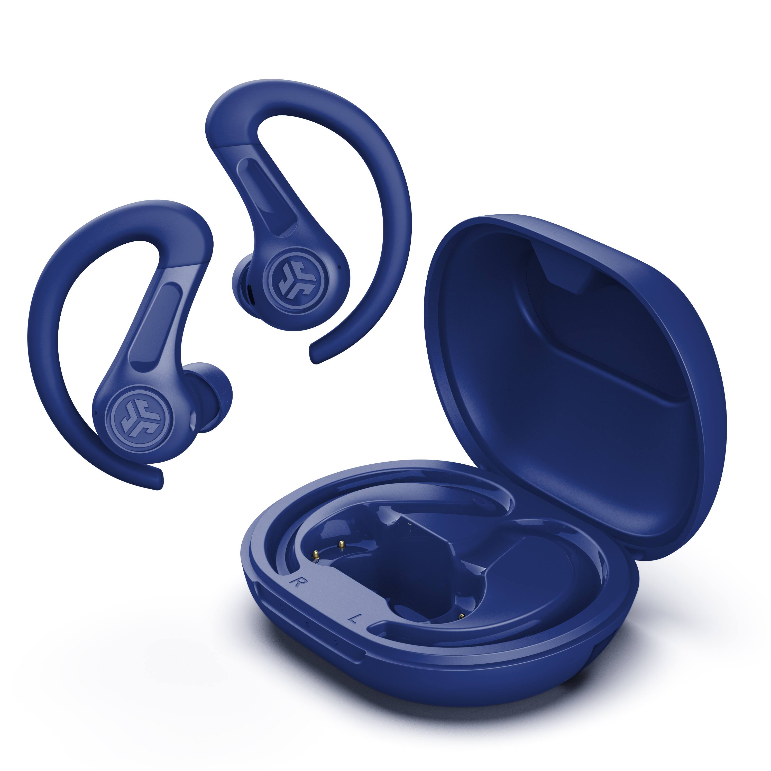 Angle. JLab - JBuds Sport ANC 4 True Wireless Earbuds - Cobalt.