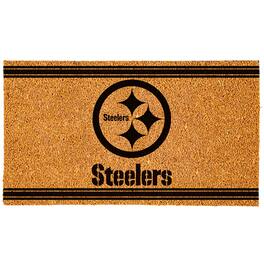 Evergreen Enterprises - Pittsburgh Steelers 30'' x 18'' Logo Turf Mat - Brown