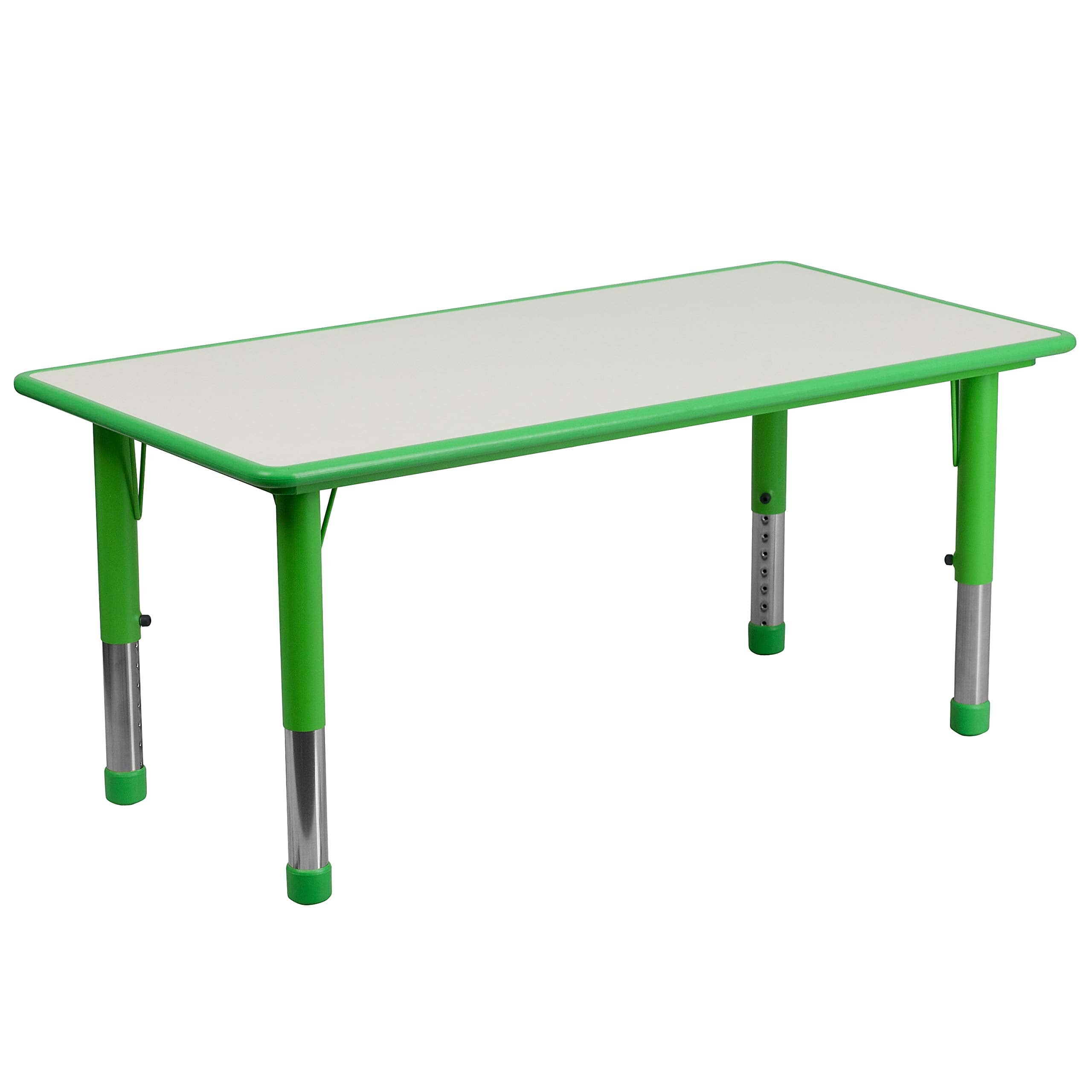 JETRANSPORT - Wren Adjustable Classroom Activity Table For School And Home Plastic 23.625" W X 47.25" L - Green Set of 1