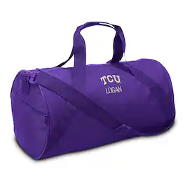 Chad & Jake - TCU Horned Frogs Primary Personalized Duffel Bag - Purple