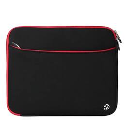 Kitcheniva - Neoprene Laptop Sleeve Case Cover Zip Bag For 11" Laptop Black/Red - Black-Red