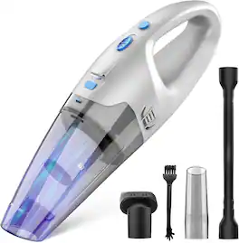 Teendow - 6000Pa Powerful Cordless Handheld Vacuum Cleaner, 450ml Dustbin, Rechargeable Portable, for Car, Home & Sofa - White