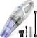 Front. Teendow - 6,000Pa Cordless Handheld Vacuum, Lightweight Rechargeable Car Vacuum Cleaner with 30-Min Runtime & 450ml Dustbin - White.