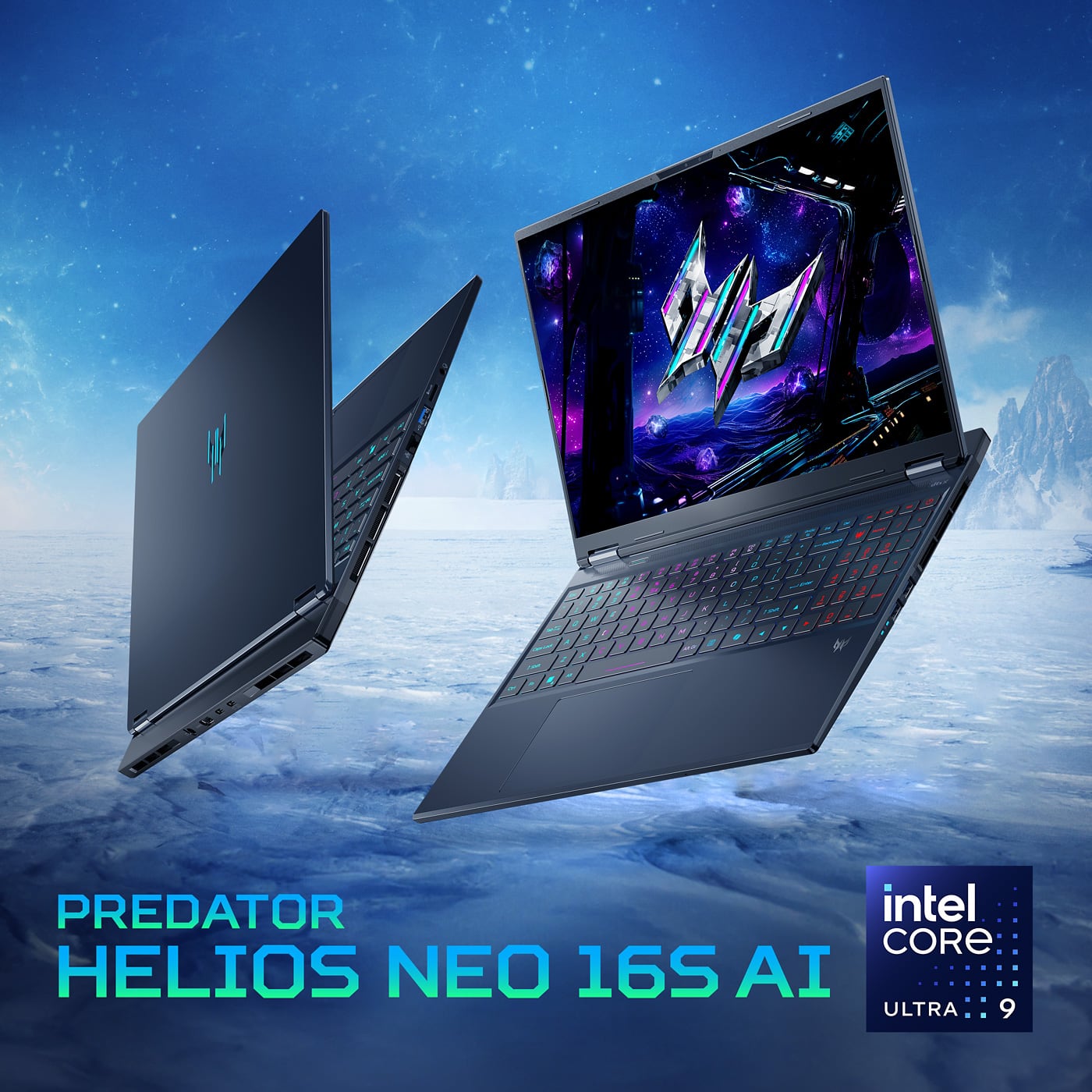 I have grouped the text as follows:
"Predator intel Core Helios Neo 16S AI Ultra 9".