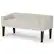 Angle. Simpli Home - Parris Upholstered Bench - Platinum.