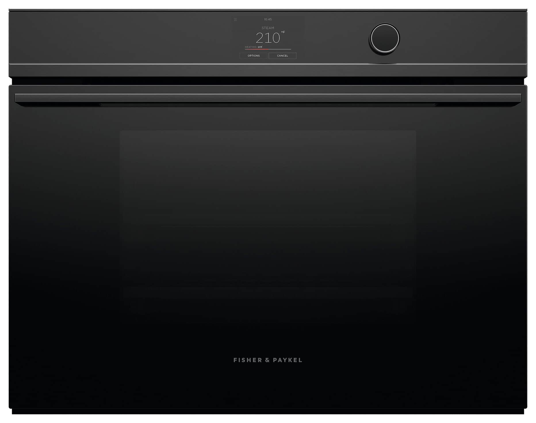 Fisher & Paykel - Minimal 30-in Combination steam oven 1.9 cu ft capacity touch screen with dial - Stainless Steel - Front_Zoom