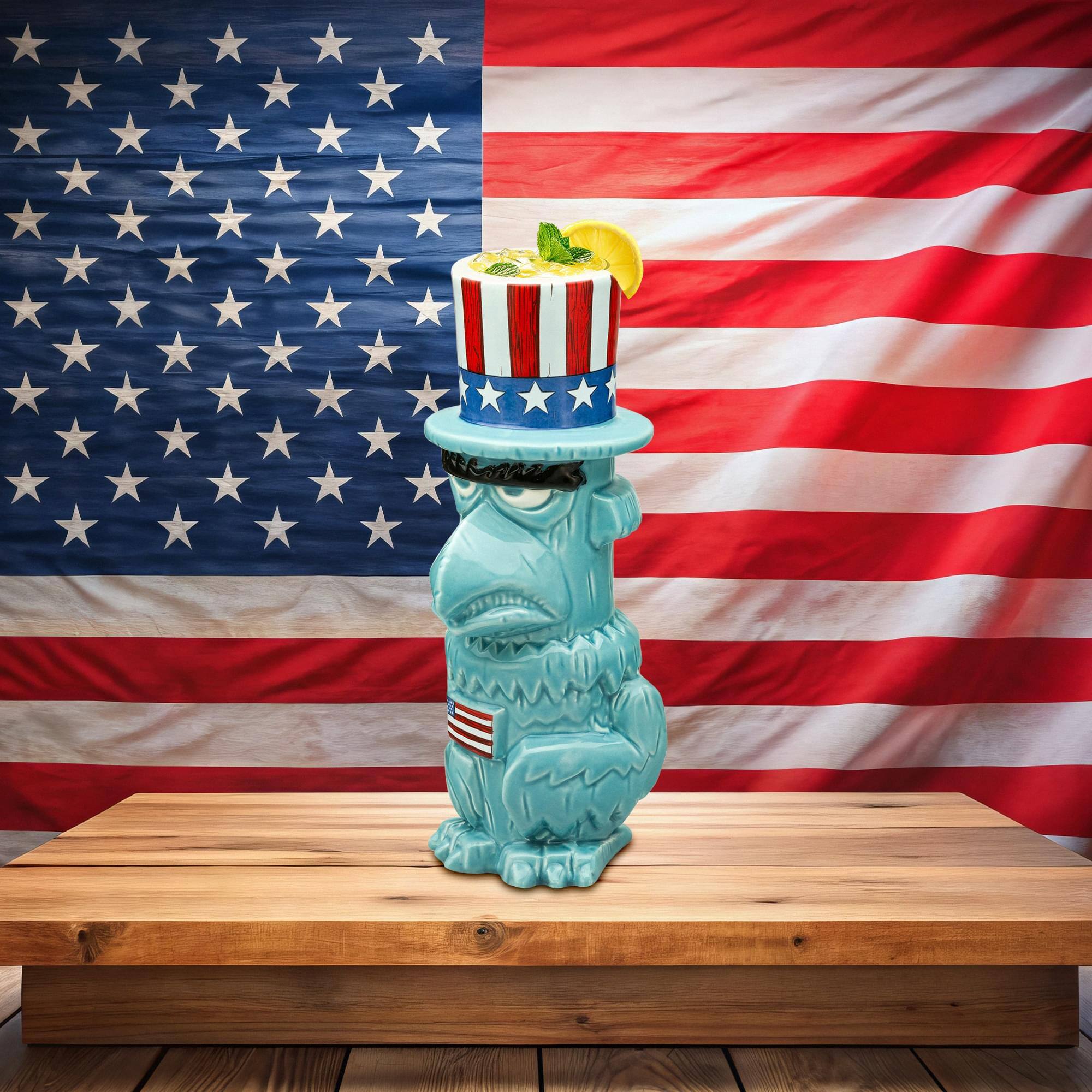 Alt View 4. ThinkGeek - Geeki Tikis The Muppets Sam Eagle Ceramic Mug | Holds 17 Ounces - Blue.