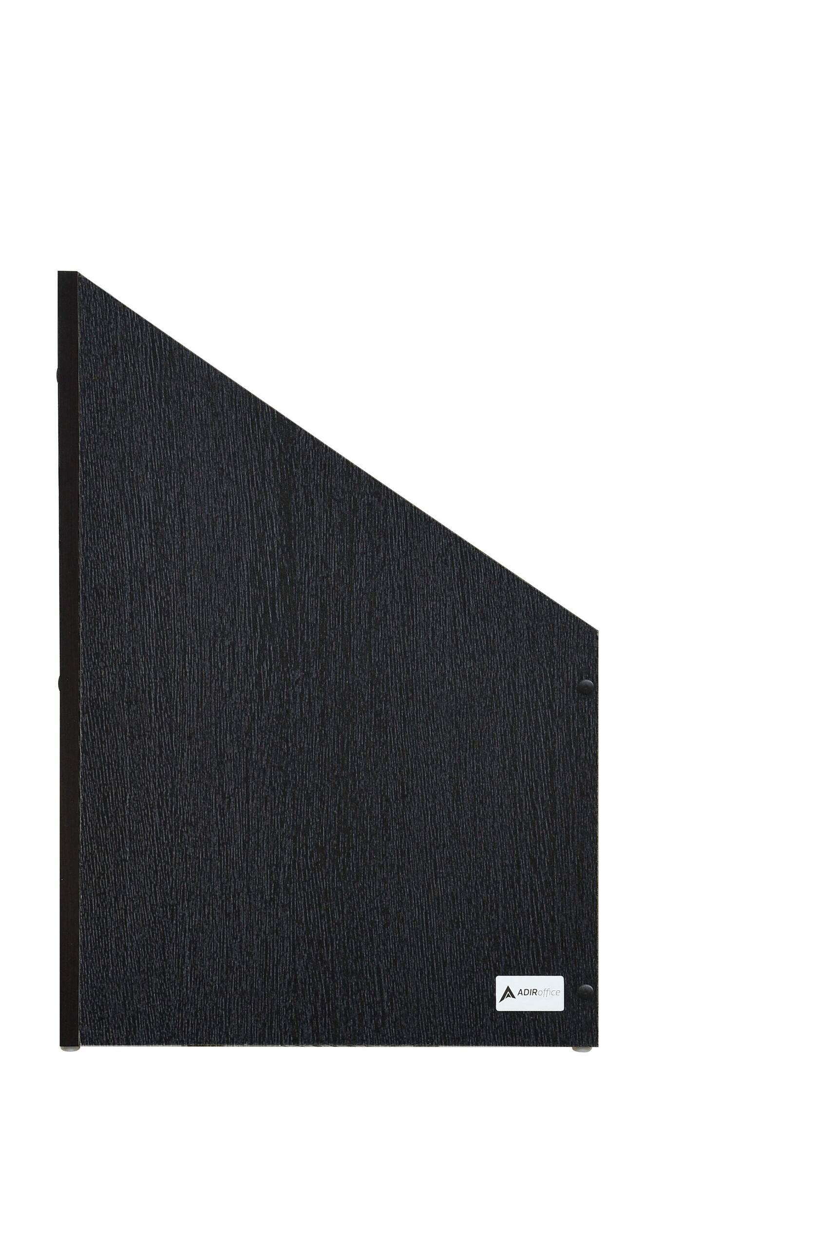 Back. AdirOffice - Blueprint Storage Wood 20 Compartment Roll File Stand - Black.