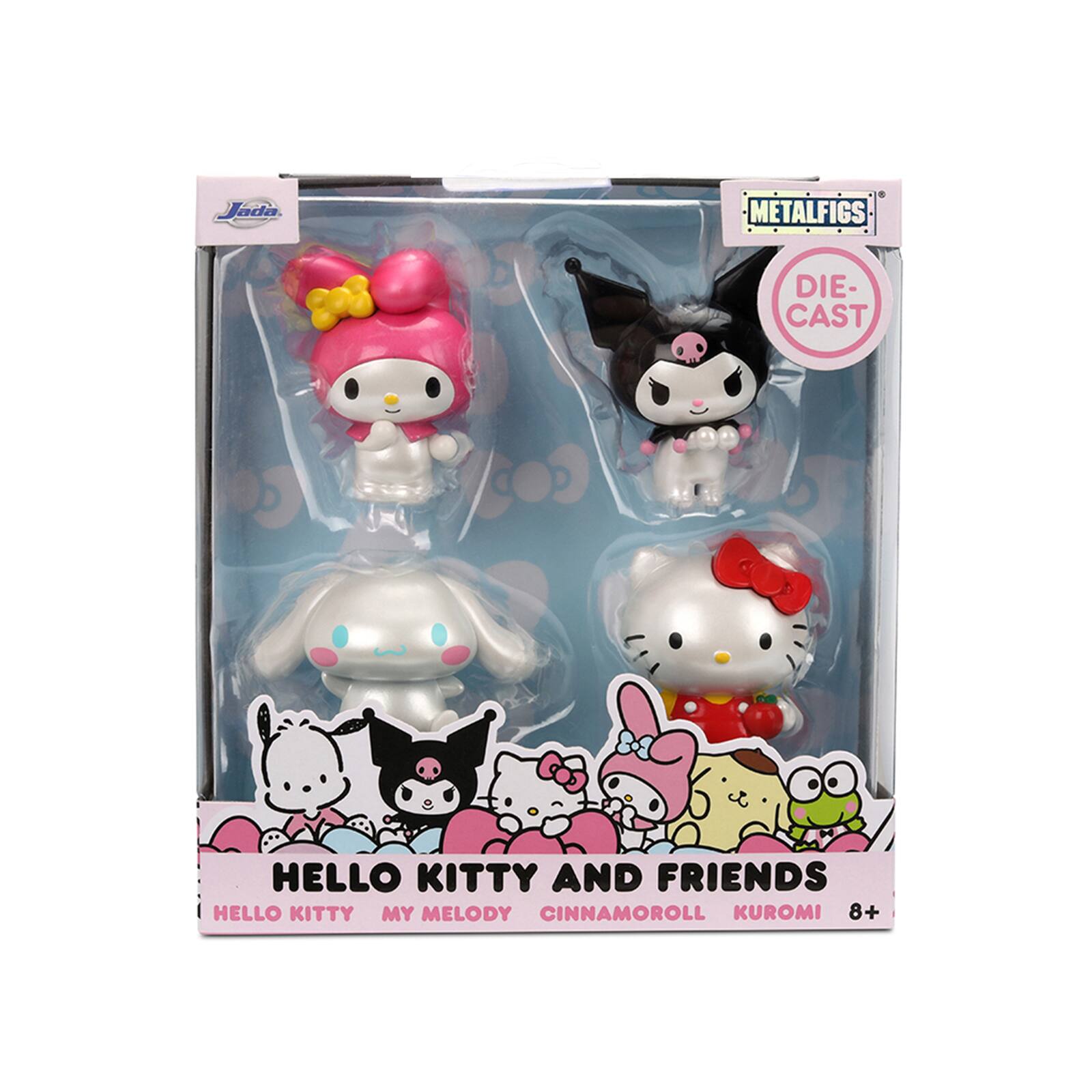 Jada d METALFIGS DIE-CAST HELLO KITTY AND FRIENDS HELLO KITTY MY MELODY CINNAMOROLL KUROMI 8+