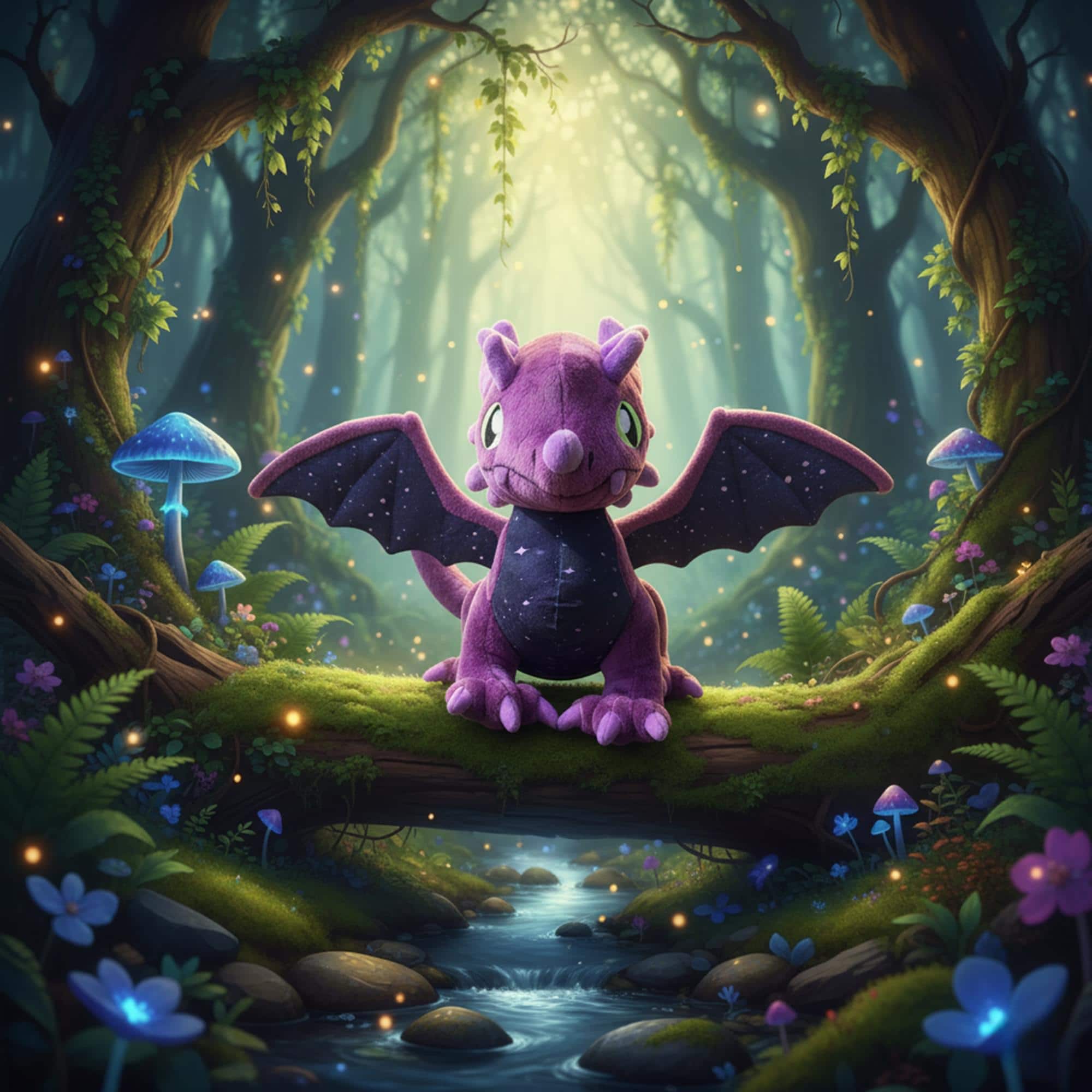 Cute & Cuddly Critters: Kitty's [DVD](中古品) Tentacle Kitty Campaign Starlight Dragon Plush Purple 121STRDGN